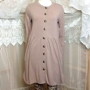 Zenana dress/tunic  pockets and buttons size s